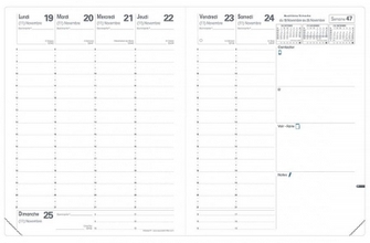 Recharge pour Agenda Président 2024 A4 210x270mm décembre à  décembre 13 mois