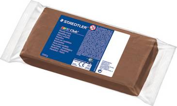 Pate à modeler plastiline Noris Club bloc 1000g marron