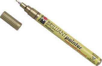 Marqueur Peinture laque Brilliant Painter pointe ultra fine 0,8 mm Doré