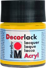 Peinture acrylique brillante Decorlack Jaune flacon 50 ml