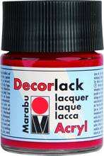 Peinture acrylique brillante Decorlack Rouge cerise flacon 50 ml