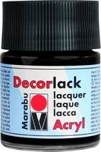 Peinture acrylique brillante Decorlack Noir flacon 50 ml
