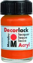 Peinture acrylique brillante Decorlack Orange flacon 15 ml