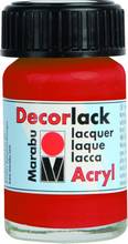 Peinture acrylique brillante Decorlack Rouge géranium flacon 15 ml