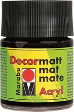 Peinture acrylique mate Decormatt noir 073 flacon 50 ml