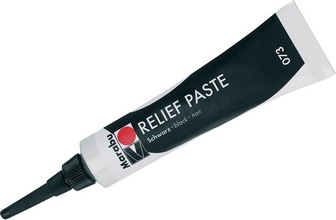 Pate relief noir dans une tube de 20 ml