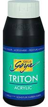 Peinture acrylique SOLO Goya flacon plastique de 750 ml Noir