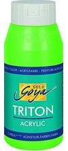 Peinture acrylique basic Solo Goya Triton flacon 750 ml vert jaune