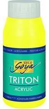 Peinture acrylique basic Solo Goya Triton flacon 750 ml jaune citron