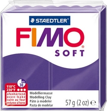 Fimo Soft pate à modeler à cuire prune 57 g