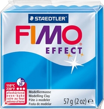 Fimo effect Pate à modeler à cuire bleu effet translucide 57g
