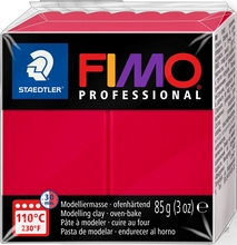 Fimo Professional Pate à modeler à cuire rouge carmin 85g