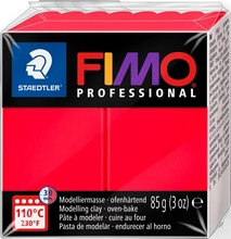 Fimo Professional Pate à modeler à cuire rouge pur 85g