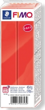 Fimo Soft pate à modeler à cuire rouge indien 454 g