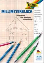 Bloc de papier millimétré A4 rouge 80g 25 feuilles