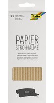 Paille en papier écolo kraft longueur 200mm boite de 25