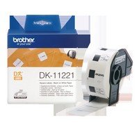 Etiquettes papier carrées 23x23mm blanches DK-11221 rouleau de 1000