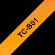 Ruban 12 mm TC B01 noir sur orange fluo pour étiqueteuse P touch
