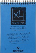 Bloc sirale pour aquarelle et acrylique XL Mix Media A4 300g 30 feuilles