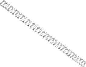 Baguettes 34 anneaux métalliques WireBind A4 11mm argent boite de 100