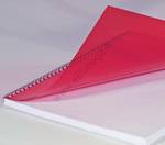 Plats de couverture ColorClear PVC 180 microns rouge par 100