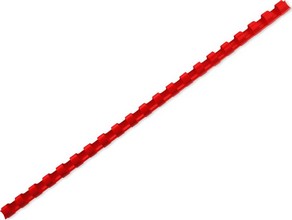 Baguette reliure anneaux plastiques CombBind A4 6 mm rouge par 100