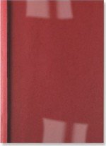 Reliure thermique ThermaBind grain cuir PVC mat 150mic A4 1,5mm rouge (100)