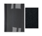 Reliure thermique toilée lin PVC mat 150mic A4 dos 3mm noir 100 pieces