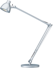 Lampe de bureau LED Valencia 4,8watt lumière blanc chaud argent