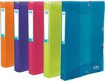 Boite classement A4 plastique School Life dos 4cm assorties