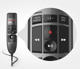 Microphone de dictée SpeechMike III LFH3500 avec bouton poussoir et trackball