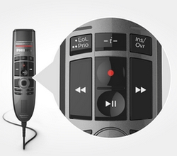 Microphone de dictée SMP3700 interrupteur à boutons poussoirs