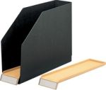 Porte-revues carton dur noir P 32 x H 24 x dos 8,5cm