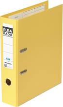 Classeur levier A4 ELBA Rado carton plastifié PVC bord métal Dos 80 mm jaune