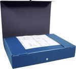 Porte-documents carton A4 fermeture pression Dos 60 mm bleu