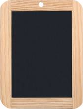 Ardoise naturelle noire cadre en bois double face unie-quadrillée 14,5 x 19 cm