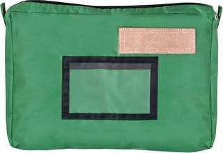 Sac navette 430x347mm avec soufflet de 5cm en nylon vert