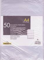 Pochettes perforées grainé A4 éco PP 0,06mm antireflet sachet de 50