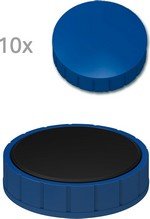 Aimant solide diamètre 20mm haut 7,5mm force adhésive 300g par 10 bleu
