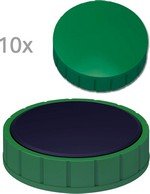 Aimant solide diamètre 20mm haut 7,5mm force adhésive 300g par 10 vert