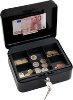 Caisses à monnaies avec clip 20 x 16 x 9 cm noir