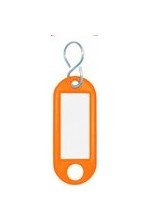Porte-clés crochet en S Orange 10 pièces