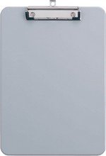 Porte-bloc plastique avec pince nickelée A4 L226xH318mm gris