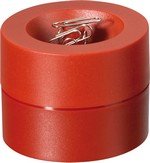 Distributeur de trombones rond diamètre 73mm rouge