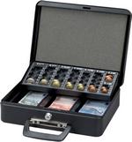 Caisse à monnaie avec trieur de pièces 30 x 25,5 x 9,3 cm noir