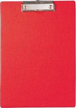 Porte-bloc carton filmé A4 L230xH320mm 80 feuilles rouge