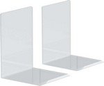 Serre-livres acrylique transparent bord biseauté L10xP10xH13cm 1 paire