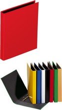 Classeur A4 2 anneaux ronds carton laminé Basic dos 35mm rouge