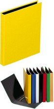 Classeur A4 2 anneaux ronds carton laminé Basic dos 35mm jaune