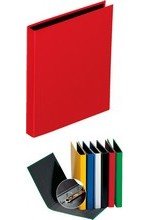 Classeur A4 2 anneaux carrés carton laminé Basic dos 35mm rouge